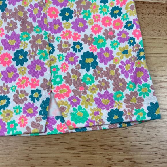 Wild Fable Women's Notch Front Floral Print Jean Mini Skirt - Size 8 - NWT - Picture 3 of 10